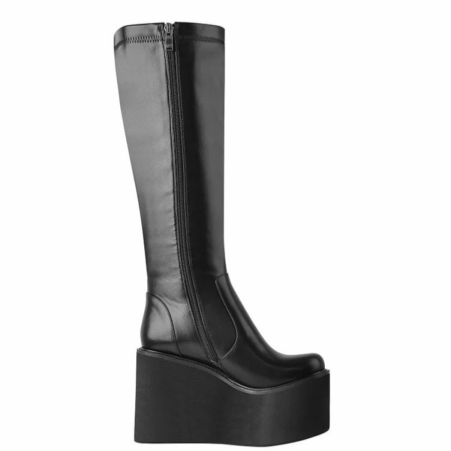 * Women'S Over Knee High Solid Zip Up Platform Boots | Boots