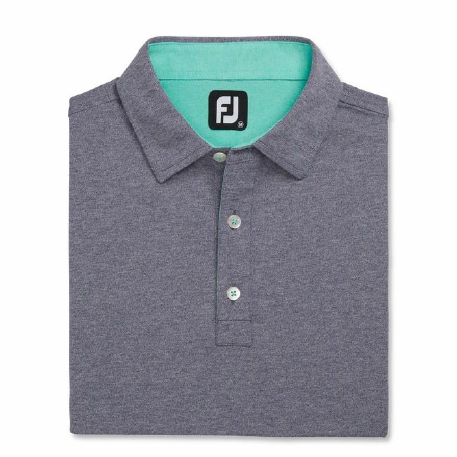 * Heather Stretch Pique Solid Self Collar | Shirts