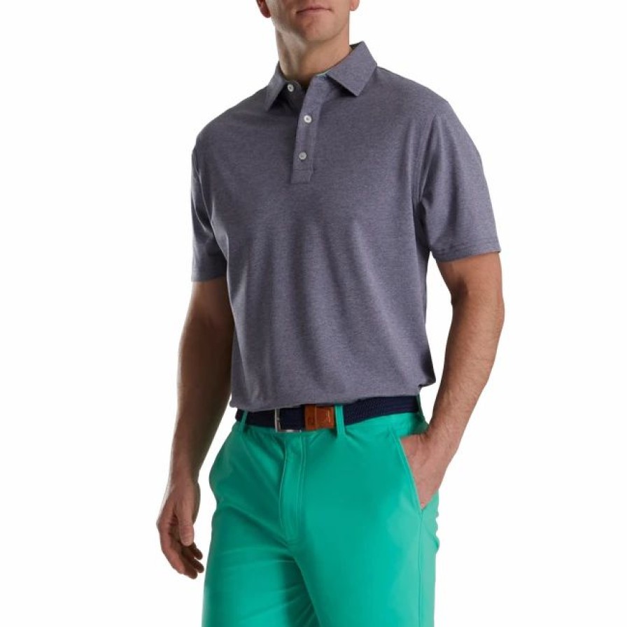 * Heather Stretch Pique Solid Self Collar | Shirts