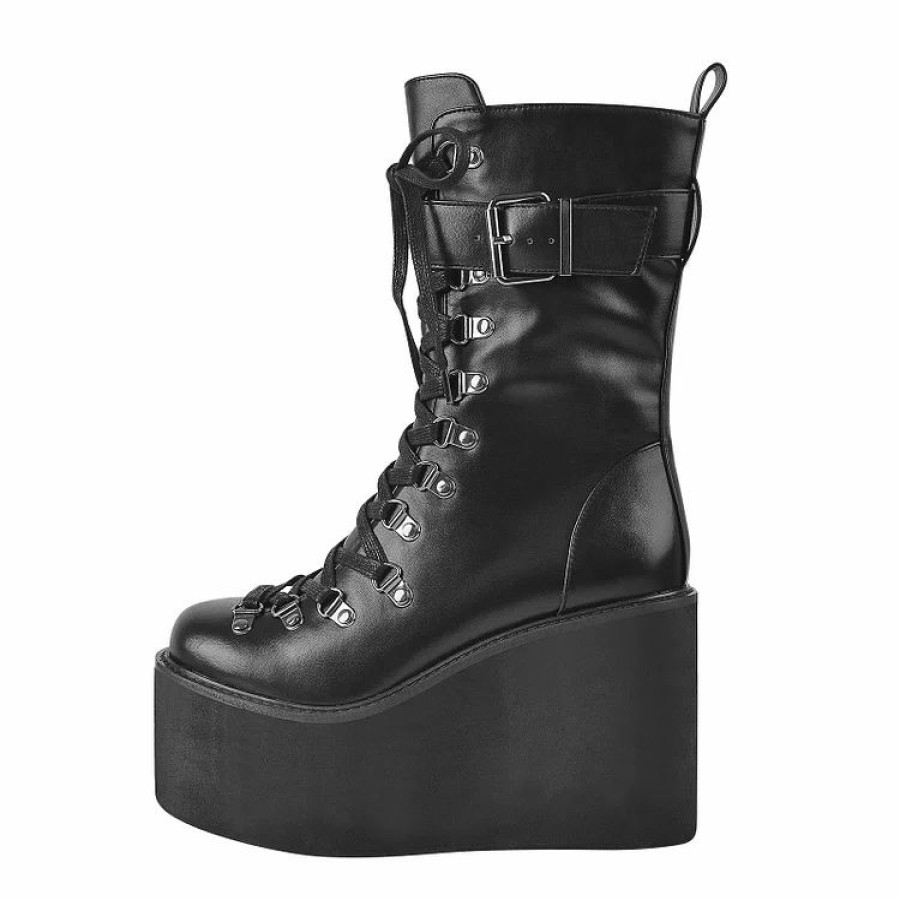 * Platform Zipper Lace Up Boots | Boots