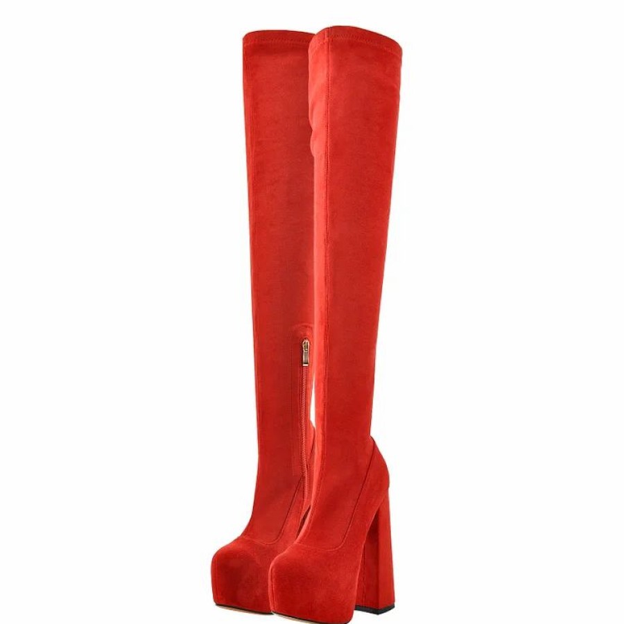 * Chunky Heel Over The Knee High Platform Boots | Boots