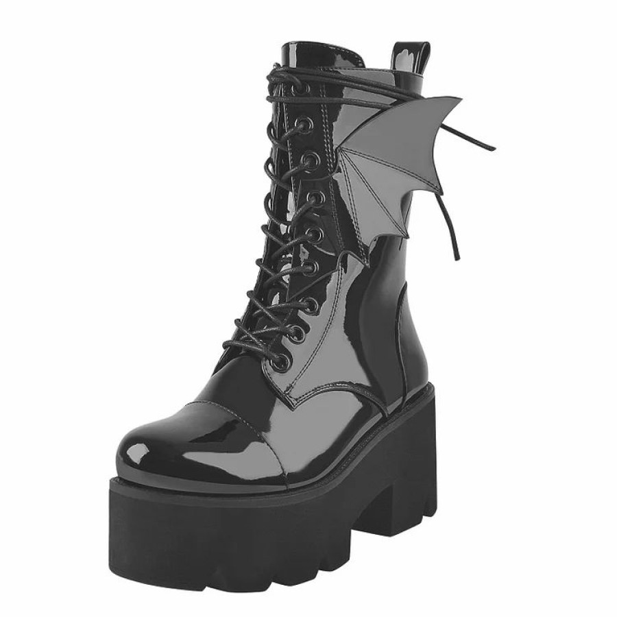 * Platform Lace Up Wing Boots | Boots