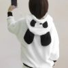 * Cute Fleece Panda Ear Coat | Jackets & Coats