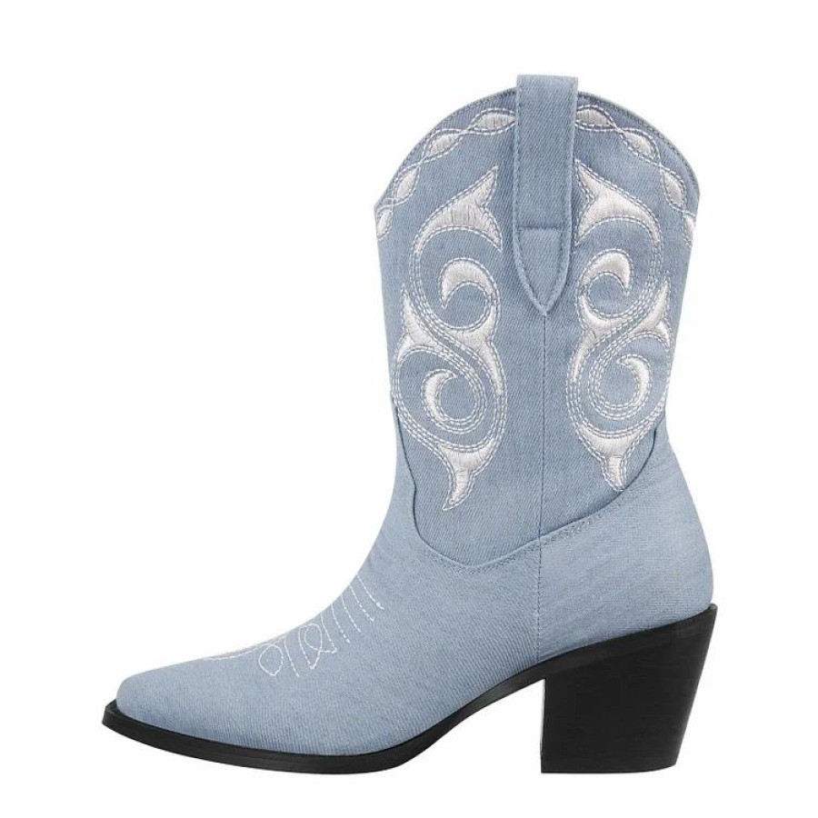 * Street Fashion Tattoo Style Embroidered Western Boots | Boots