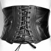 * Gothic Dark Statement Street Fashion Lace Up Buttoned Wide Corset | Corsets & Lingeries