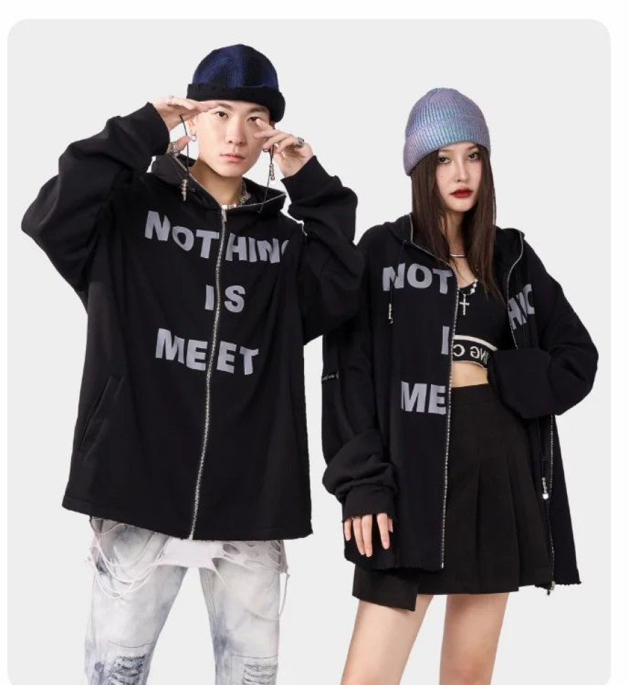 * Nothing Is Meet Patched Zip Up Jacket | Jackets & Coats