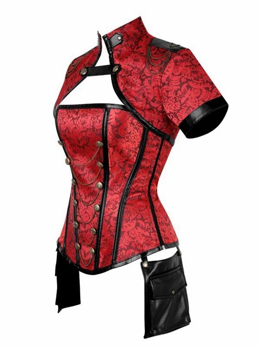 * Side Zipper Pocket Design Corset | Corsets & Lingeries