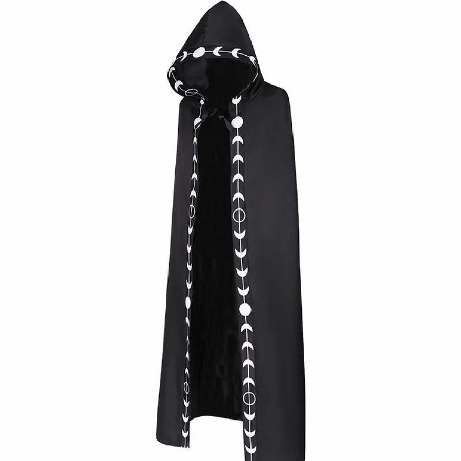 * Moon Change Goth Solid Hooded Cloak | Jackets & Coats