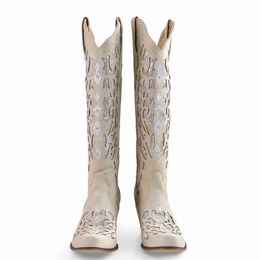 * Western Round Up Hollow Rhinestone Boots | Boots