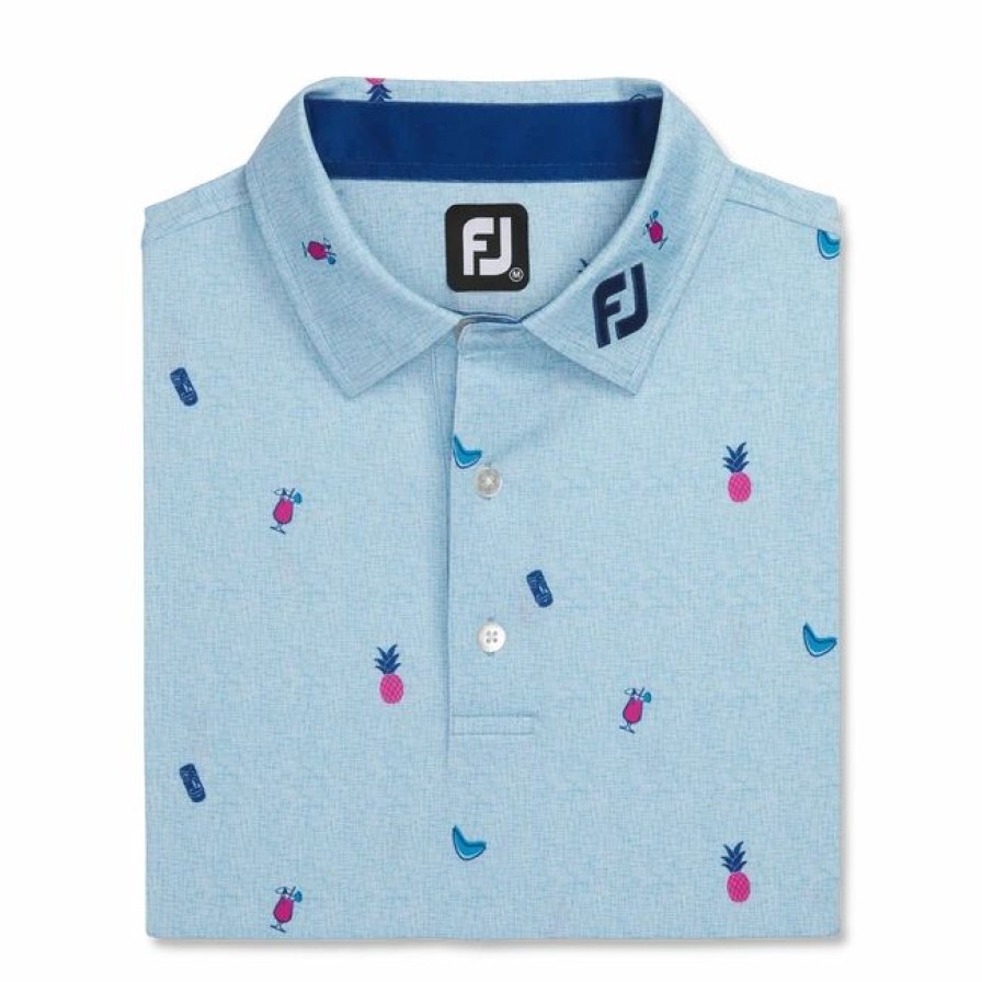 * Tiki Print Lisle Self Collar | Shirts