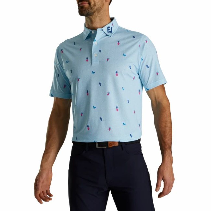 * Tiki Print Lisle Self Collar | Shirts