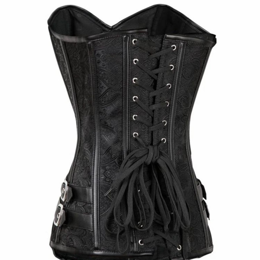 * Steampunk Classic Buttoned Buckle Straps Corset | Corsets & Lingeries