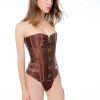 * Steampunk Vintage Jacquard Straps Gothic Corset | Corsets & Lingeries