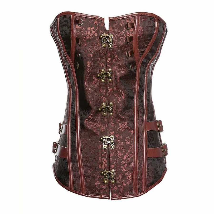 * Steampunk Vintage Jacquard Straps Gothic Corset | Corsets & Lingeries